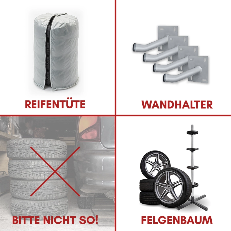 Wie lager ich Felgen richtig? Reifentüte, Wandhalter und Felgenbaum. Tipps für Reifen und Felgenlagerung